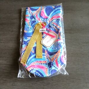 Lilly Pultzier Wine Bottle Pouch Nwt